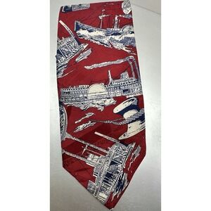 Vintage Sturbridge 100% Silk Steamboat Riverboat Novelty Tie USA